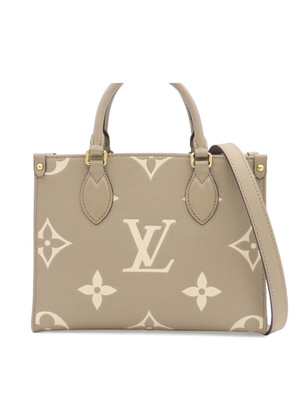 Louis Vuitton Onsango PM Bicolor Monogram Empreinte 2-Way Shoulder Bag Beige